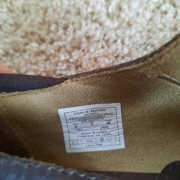Merrell Cycling Evera Cross Bracken Brown Leather Heel Mary Jane J88896 Size 9 - Picture 14 of 16